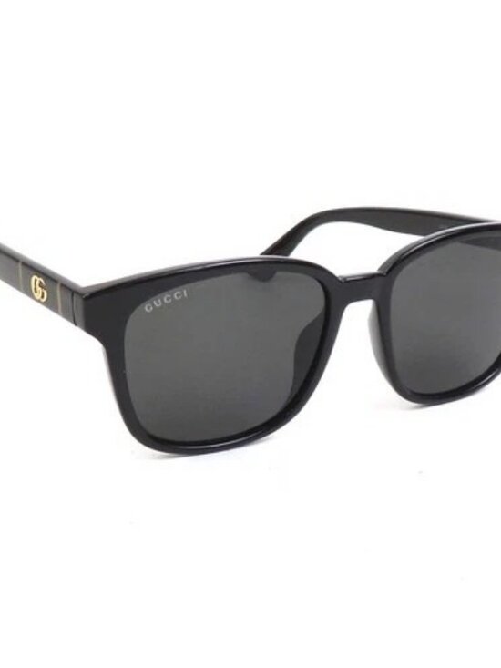 Auth GUCCI Sunglasses Black Plastic/Goldtone - e61705a main image 8